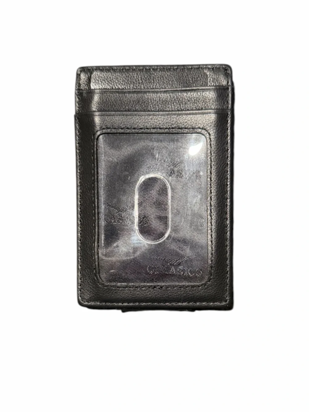 Classico Black Leather Wallet with Money Clip